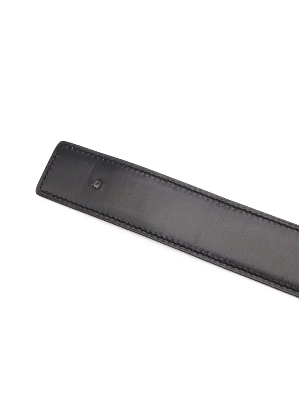 Hermes Chaine D'ancre Reversible Belt Leather Black Brown Gold 85
